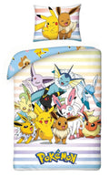 Pokemon, 2-częściowy komplet pościeli bawełnianej, 160x200 cm