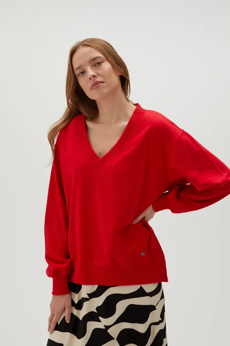 Bluza damska, czerwona, Moodo