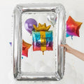 Balon foliowy, ramka srebrna, fotobudka, 87x72 cm