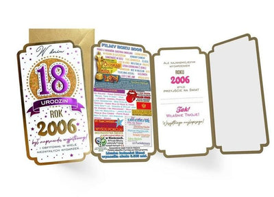 Passion Cards, kartka, urodziny 18, cyfry