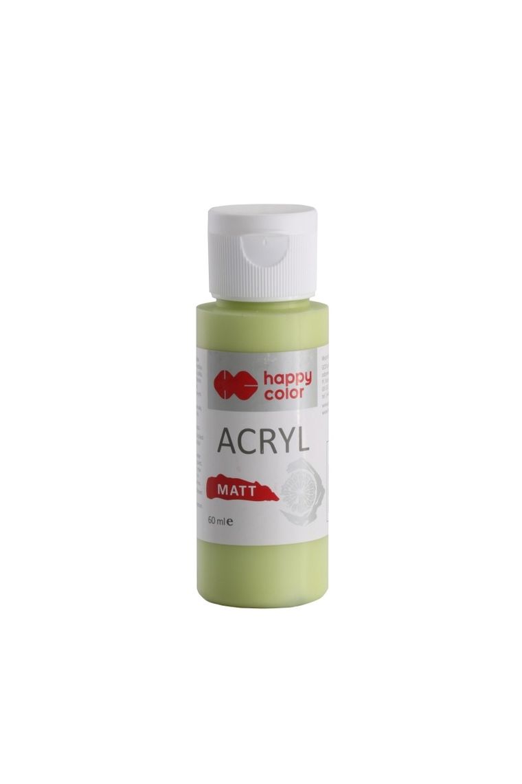 Happy Color, farba akrylowa, matt, zielona kawa, 60 ml