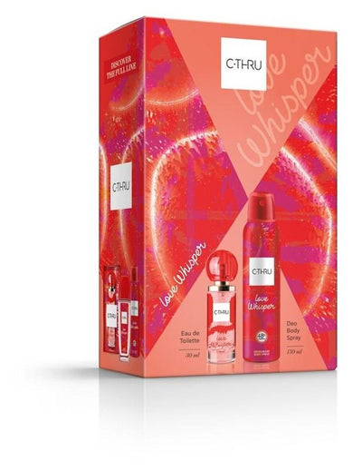 C-Thru, zestaw prezentowy Love Whisper:  woda toaletowa, 30 ml + dezodorant, spray, 150 ml