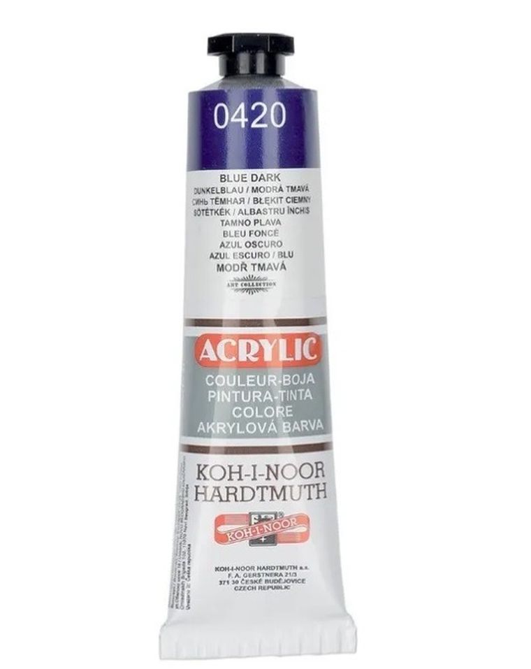 Koh-I-Noor, Acrylic, farba akrylowa, Dark Blue 0420, 40 ml