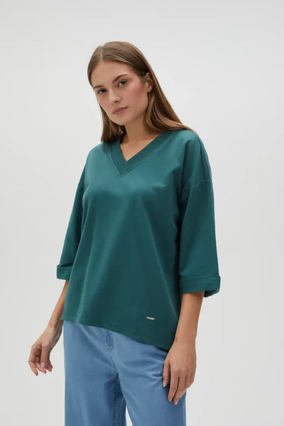 Bluza damska, zielona, Moodo