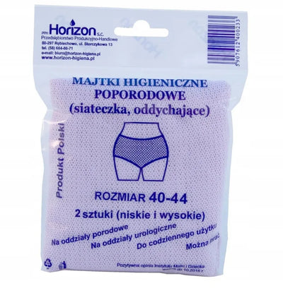 Horizon, siateczkowe majtki poporodowe, rozmiar 40-44, 2 szt.