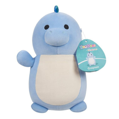 Squishmallows, Medium Plush, Hugmees, Grayson Blue Dinosaur, niebieski dinozaur, maskotka, 25 cm