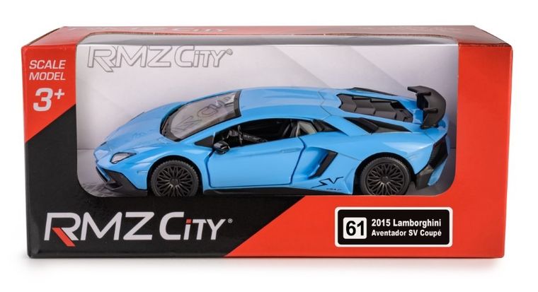 Daffi, RMZ City, Lamborghini Aventador LP750-4 Superveloce, pojazd, model metalowy, niebieski, 1: 32