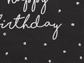 PartyDeco, serwetki papierowe, Happy Birthday, czarne, 33x33 cm, 20 szt.