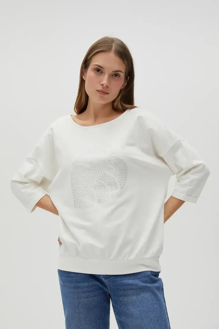 Bluza damska, ecru, Moodo