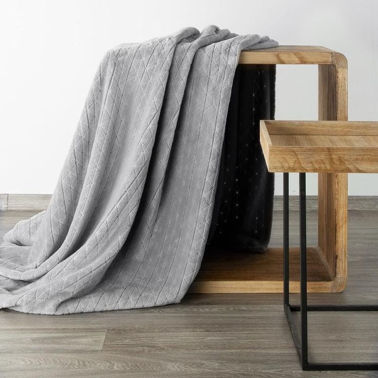 Eurofirany, koc Cindy4, 170x210 cm, srebrny