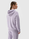 Bluza damska z kapturem, rozpinana, fioletowa, 4F
