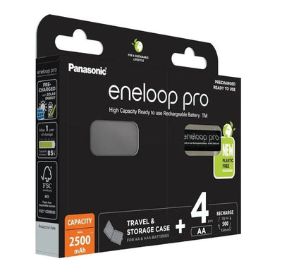 Panasonic, Eneloop, akumulatorki, Pro, AA 2500mAh, 4 szt. + box