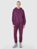Bluza damska z kapturem, fioletowa, 4F