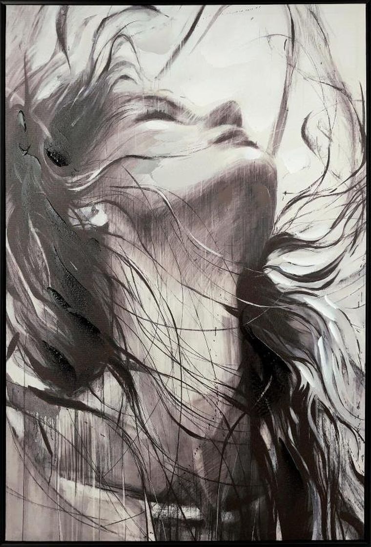 Eurofirany, obraz, 60x90 cm, czarny
