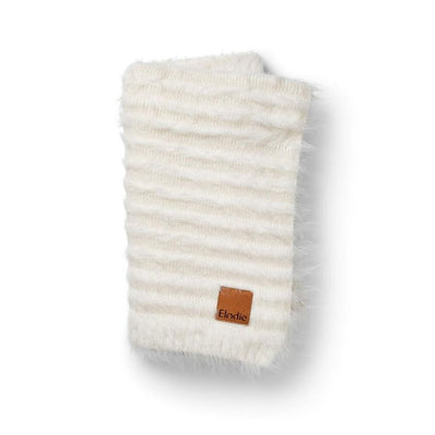 Elodie Details, Furry Knit, kocyk, vanilla white, 75x100 cm
