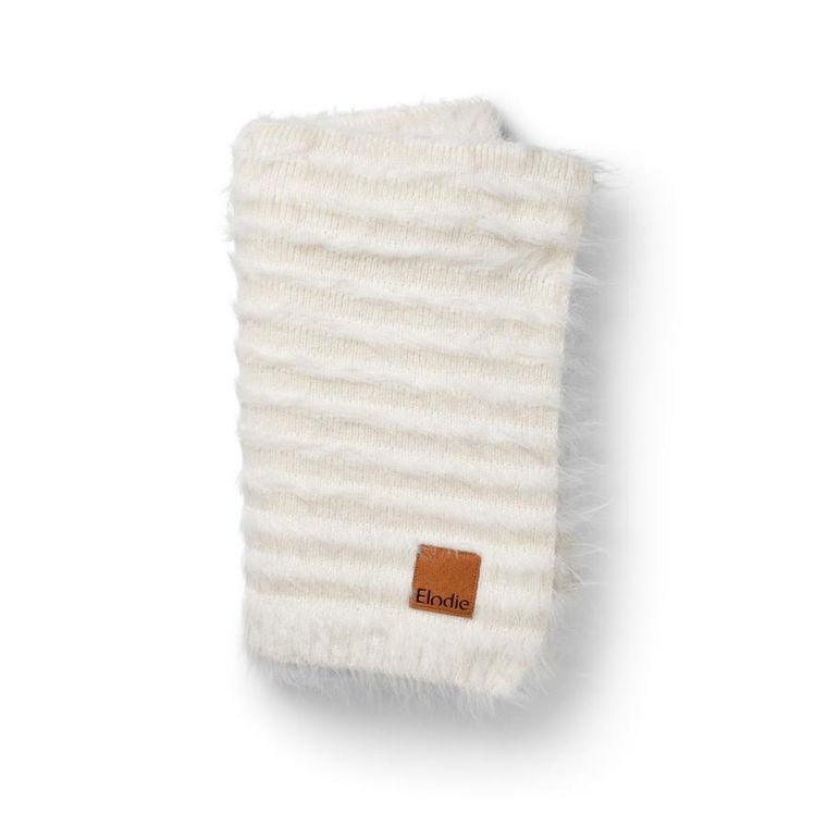 Elodie Details, Furry Knit, kocyk, vanilla white, 75x100 cm