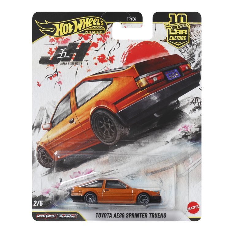 Hot Wheels, Premium, Kultowe auta, Toyota AE86 Sprinter Trueno, pojazd, 1: 64, JKF10