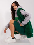 Kamizelka damska, zielona, Italy Moda
