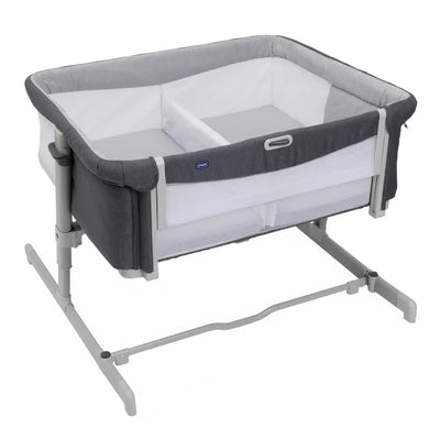 Chicco, Next2Me Twins, łóżeczko dostawne dla bliźniąt, magnet grey