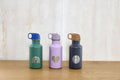 Lassig, Little Gang Heartbidon ze stali nierdzewnej z ustnikiem i uchwytem, 500 ml, lilac