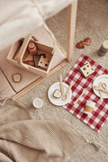 Kid's Concept, Kid's Hub, drewniana zestaw piknikowy w koszyku