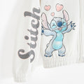 Cool Club, Bluza dziewczęca z kapturem, rozpinana, crop top, biała, Lilo i Stitch