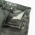 Regulowane szare jeansy wide leg cargo Cool Club