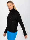 Golf damski, czarny, Rue Paris