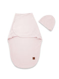 MimiNu, Soft, Leo, komplet:  otulaczek do spania + czapeczka, śmietanka, 0-3m