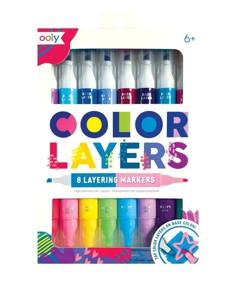 Ooly, Color Layers, flamastry dwustronne, 8 szt.