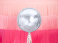 PartyDeco, balon foliowy, kula, 40 cm, srebrny
