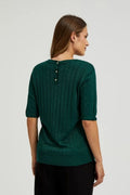 Sweter damski, zielony, Moodo