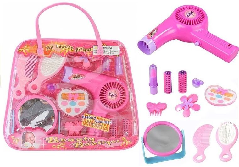 Lean Toys,kosmetyczka z suszarką i akcesoriami beauty