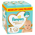 Pampers, Premium Care, pieluszki, rozmiar 1, 2-5 kg, 156 szt.