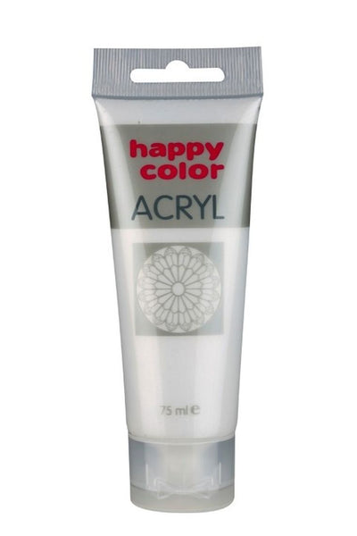 Happy Color, farba akrylowa, srebrna, 75 ml