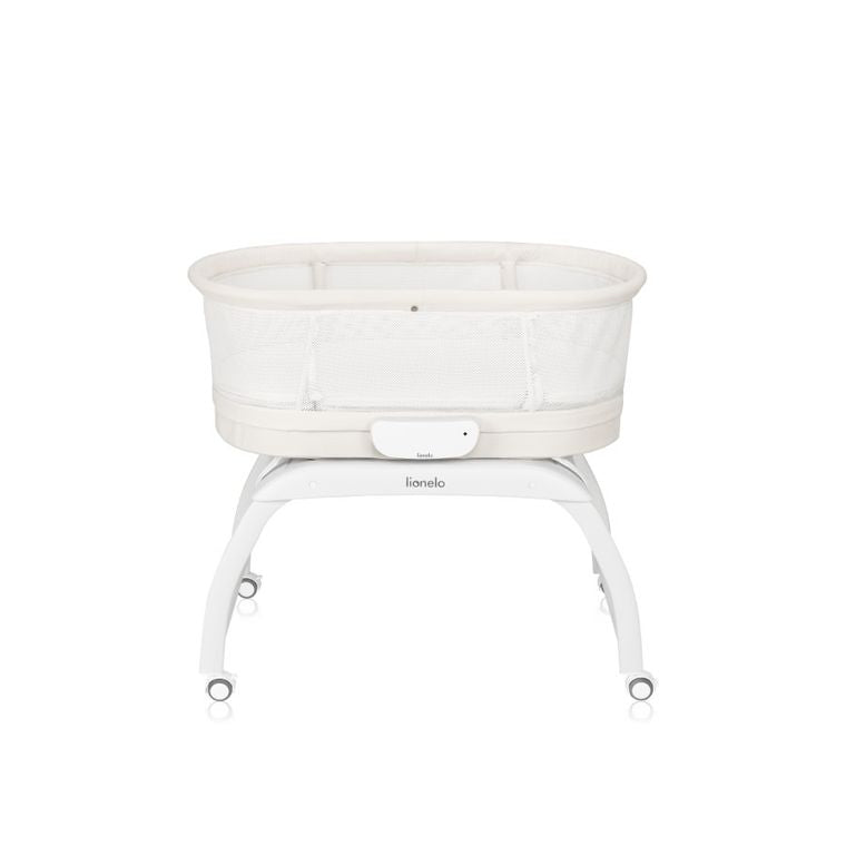 Lionelo, łóżeczko-kołyska z funkcją wagi, coral white