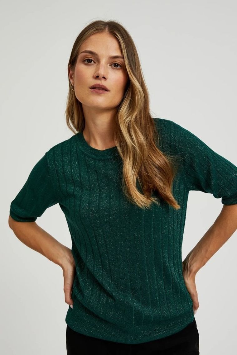 Sweter damski, zielony, Moodo
