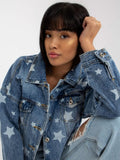 Kurtka jeansowa damska, niebieska, Factory Price