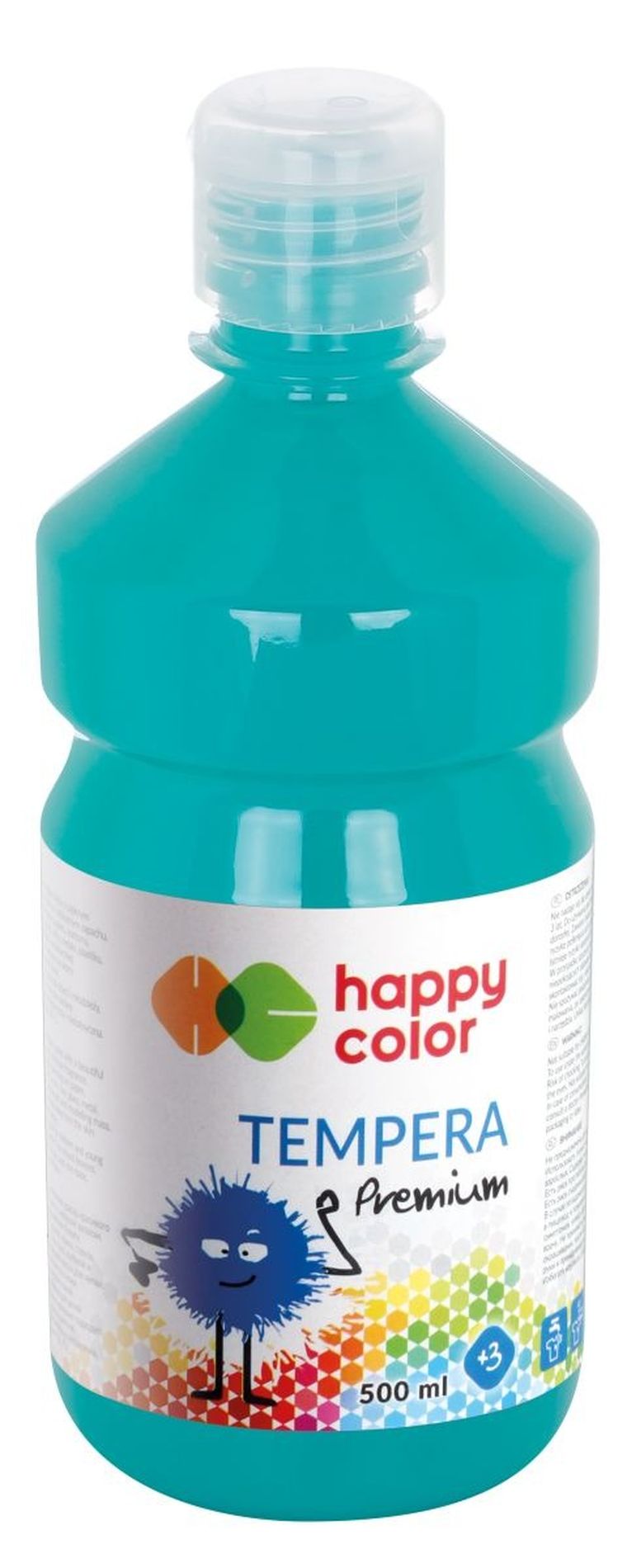 Happy Color, farba tempera, premium, turkusowy, 500 ml