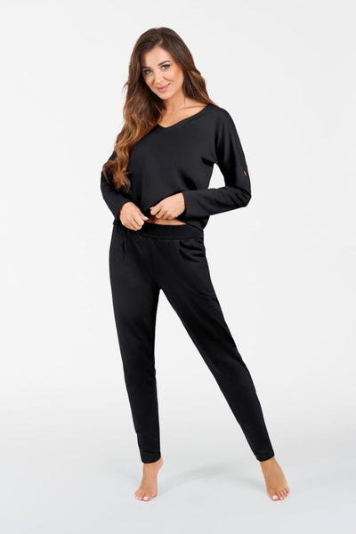 Dres damski, plus size, czarny, Karina, Italian Fashion