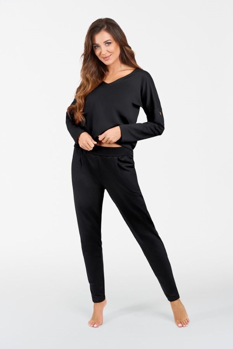 Dres damski, plus size, czarny, Karina, Italian Fashion