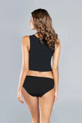 Majtki figi damskie, czarne, Ibiza, Italian Fashion