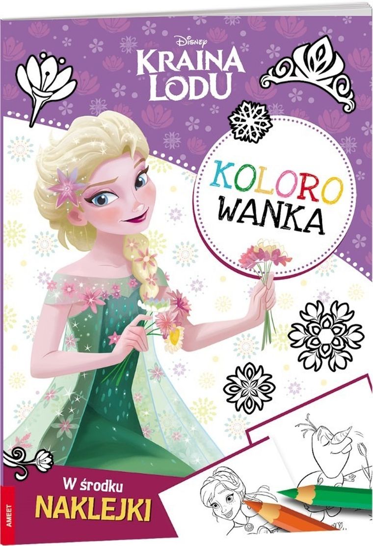 Kraina Lodu. Kolorowanka z naklejkami