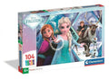 Clementoni, Super Color, Kraina Lodu, puzzle, 104 elementy