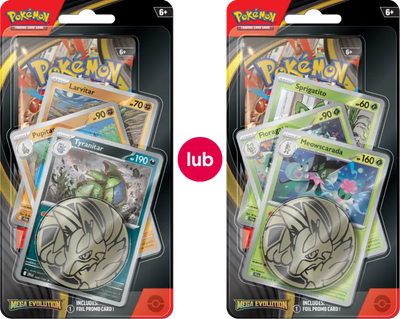 Pokemon TCG:  Mega Evolution, Premium Checklane Blister, Tyranitar/Meowscarada, gra karciana, dodatek