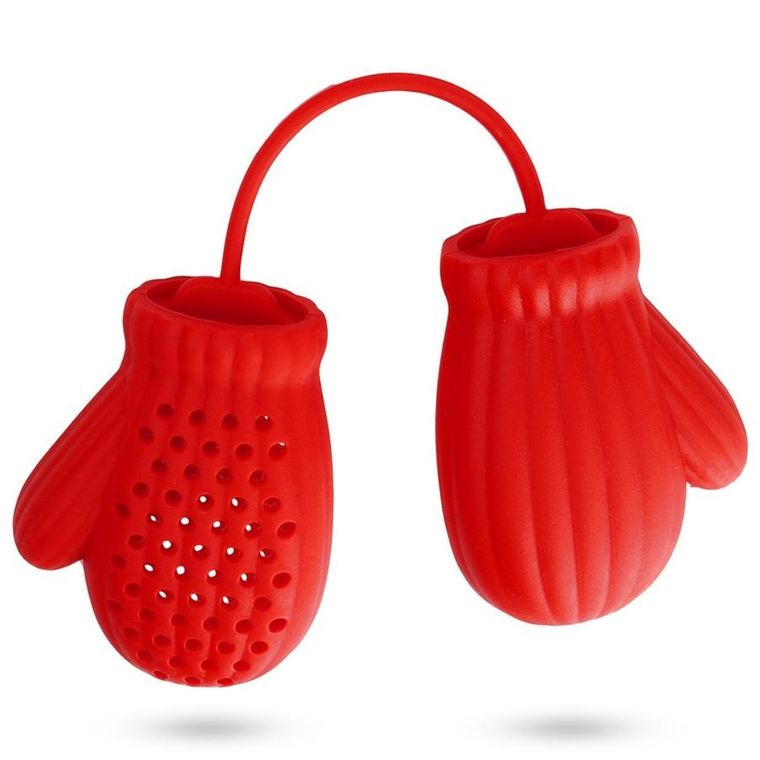 Excellent Houseware, zaparzacz do herbaty, silikonowy, czerwony
