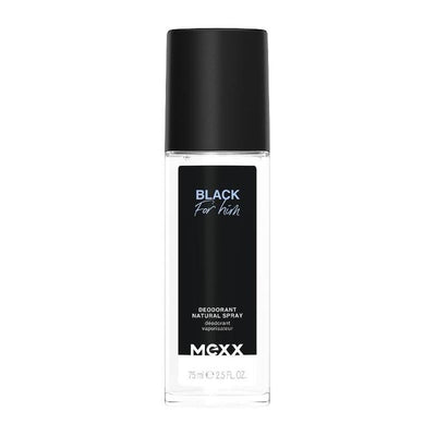 Mexx, dezodorant naturalny spray, black for him, 75 ml