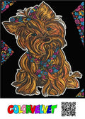 Yorkshire Terrier. Kolorowanka welwetowa 47x35 cm