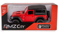 Daffi, RMZ City, Jeep Wrangler Rubicon 2021 Soft Top, pojazd, model metalowy, czerwony, 1: 32