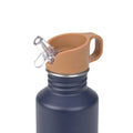 Lassig, Little Gang Smilebidon ze stali nierdzewnej z ustnikiem i uchwytem, 500 ml, navy